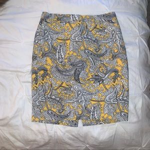J.Crew yellow pencil skirt!